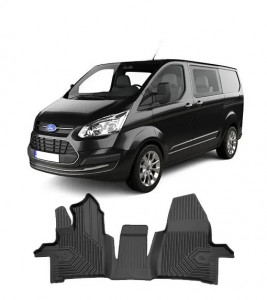 Ford Transit Custom Din 2018 - Prezent, Van , Set Covorase Auto Tip Tavita Premium 3D, din cauciuc accesorii pentru autoturismul tau - masina v167445
