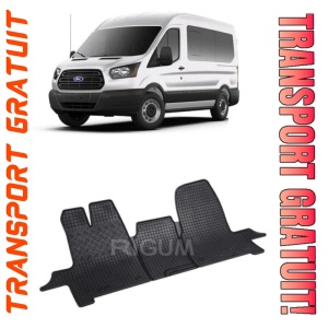 Ford Transit Custom, Van, fabricat din 2018 - Prezent, 3 Locuri, Manual, set covorase auto dedicate, din cauciuc 100% Premium