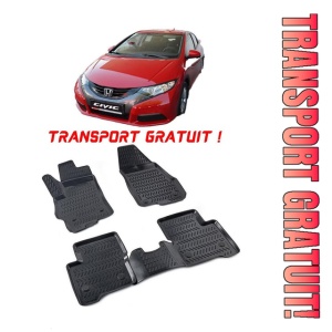 Honda Civic hatckback VIII 2005-2011 Set 4 covorase auto din cauciuc tip tavita premium line 3D - Transport Gratuit!