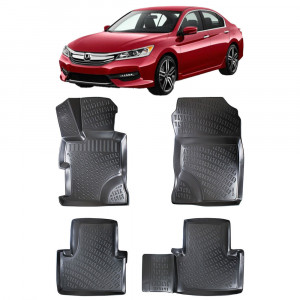 Honda Civic Sedan Ix 2011-2016 Set 4 covorase auto din cauciuc tip tavita premium line 3D accesorii pentru autoturismul tau - masina v242085