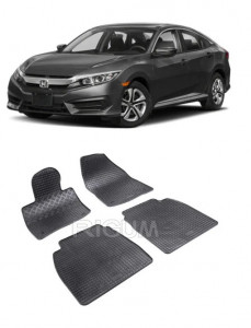 Honda CIVIc VIII, Hatchback, fabricat din 2006 - 2012, set covorase auto dedicate, din cauciuc 100% Premium accesorii pentru autoturismul tau - masina v158545