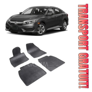 Honda CIVIc VIII, Hatchback, fabricat din 2006 - 2012, set covorase auto dedicate, din cauciuc 100% Premium