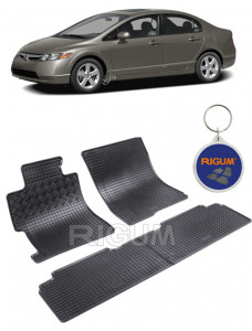 Honda CIVIc VIII, Sedan, fabricat din 2006 - 2012, set covorase auto dedicate, din cauciuc 100% Premium accesorii pentru autoturismul tau - masina v155960