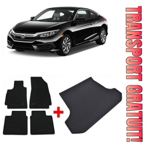 Honda CIVic X Hatchback din 03.2017 - Prezent *4, Set Covorase + tavita portbagaj auto