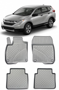 Honda Cr-V V Hybrid Din 02.2019 - Prezent, Suv, Facelift , Set Covorase Auto Tip Tavita Premium 3D, din cauciuc accesorii pentru autoturismul tau - masina v163706
