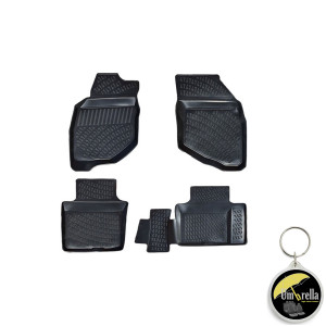 Honda Jazz 2001-2008 Set 4 covorase auto din cauciuc tip tavita premium line 3D accesorii pentru autoturismul tau - masina v243050
