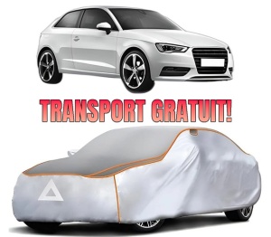 Husa Prelata Antigrindina Auto AUDI A3 (8V1, 8VK) din 2012-2020, Protectie auto contra intemperiilor la grindina, Waterproof, 4x Stickere auto AUDI