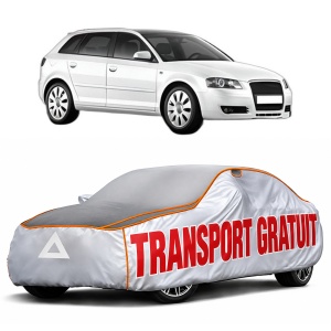 Husa Prelata Antigrindina Auto AUDI A3 Sportback (8PA) din 2004-2013, Protectie auto contra intemperiilor la grindina, Waterproof, 4x Stickere auto AUDI