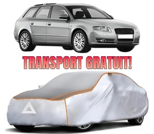 Husa Prelata Antigrindina Auto AUDI A4 B7 Avant (8ED) din 2004-2008, Protectie auto contra intemperiilor la grindina, Waterproof, 4x Stickere auto AUDI