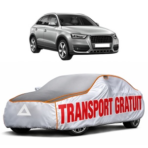 Husa Prelata Antigrindina Auto AUDI Q3 (8UB, 8UG) din 2011-2018, Protectie auto contra intemperiilor la grindina, Waterproof, 4x Stickere auto AUDI