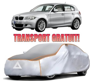 Husa Prelata Antigrindina Auto BMW Seria 1 (E81) din 2006-2012, Protectie auto contra intemperiilor la grindina, Waterproof, 4x Stickere auto BMW