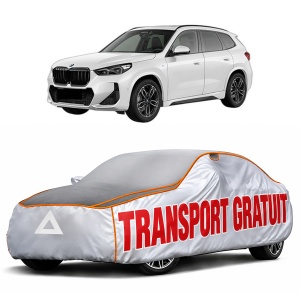 Husa Prelata Antigrindina Auto BMW Seria X1 (U11) din 2022-2023, Protectie auto contra intemperiilor la grindina, Waterproof, 4x Stickere auto BMW