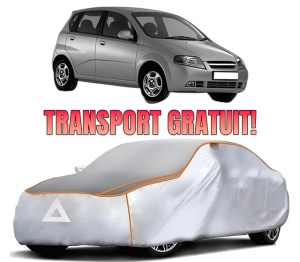 Husa Prelata Antigrindina Auto CHEVROLET AVEO / KALOS Hatchback (T200) din 2003-2008, Protectie auto contra intemperiilor la grindina, Waterproof, 4x Stickere auto CHEVROLET