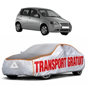 Husa Prelata Antigrindina Auto CHEVROLET AVEO / KALOS Hatchback (T200) din 2003-2008, Protectie auto contra intemperiilor la grindina, Waterproof, 4x Stickere auto CHEVROLET