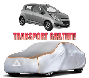 Husa Prelata Antigrindina Auto CHEVROLET SPARK (M300) din 2009-2016, Protectie auto contra intemperiilor la grindina, Waterproof, 4x Stickere auto CHEVROLET
