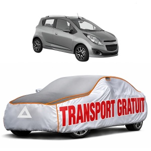 Husa Prelata Antigrindina Auto CHEVROLET SPARK (M300) din 2009-2016, Protectie auto contra intemperiilor la grindina, Waterproof, 4x Stickere auto CHEVROLET