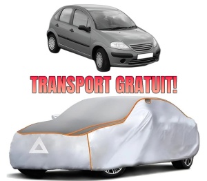 Husa Prelata Antigrindina Auto CITROEN C3 I (FC_, FN_) din 2002-2012, Protectie auto contra intemperiilor la grindina, Waterproof, 4x Stickere auto CITROEN