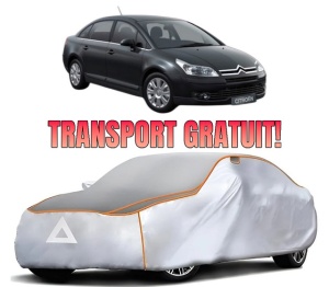 Husa Prelata Antigrindina Auto CITROEN C4 I Saloon din 2006-2014, Protectie auto contra intemperiilor la grindina, Waterproof, 4x Stickere auto CITROEN