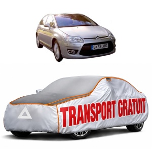 Husa Prelata Antigrindina Auto CITROEN C4 II (NC_) din 2009-2018, Protectie auto contra intemperiilor la grindina, Waterproof, 4x Stickere auto CITROEN