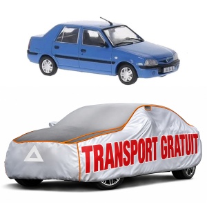 Husa Prelata Antigrindina Auto DACIA SOLENZA (B41_) din 2003-2005, Protectie auto contra intemperiilor la grindina, Waterproof, 4x Stickere auto DACIA