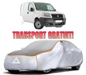 Husa Prelata Antigrindina Auto FIAT DOBLO Box Body/MPV (223_) din 2001-2010, Protectie auto contra intemperiilor la grindina, Waterproof, 4x Stickere auto FIAT