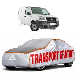 Husa Prelata Antigrindina Auto FIAT DOBLO Box Body/MPV (223_) din 2001-2010, Protectie auto contra intemperiilor la grindina, Waterproof, 4x Stickere auto FIAT