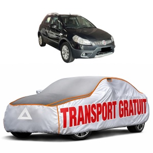 Husa Prelata Antigrindina Auto FIAT SEDICI (189_) din 2006-2014, Protectie auto contra intemperiilor la grindina, Waterproof, 4x Stickere auto FIAT
