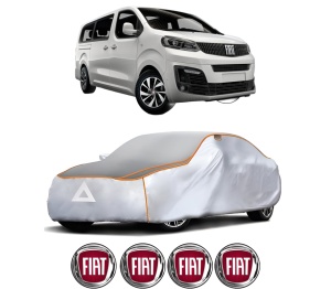Husa Prelata Antigrindina Auto FIAT ULYSSE Bus din 2022-2023, Protectie auto contra intemperiilor la grindina, Waterproof, 4x Stickere auto FIAT - Img 2