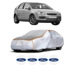 Husa Prelata Antigrindina Auto FORD FOCUS II (DA_, HCP, DP) din 2004-2012, Protectie auto contra intemperiilor la grindina, Waterproof, 4x Stickere auto FORD - Img 2