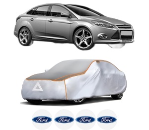 Husa Prelata Antigrindina Auto FORD FOCUS III Saloon din 2010-2020, Protectie auto contra intemperiilor la grindina, Waterproof, 4x Stickere auto FORD - Img 2