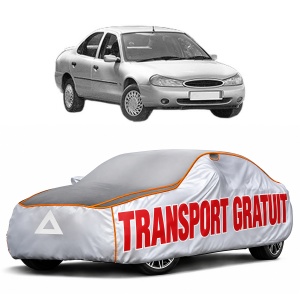 Husa Prelata Antigrindina Auto FORD MONDEO II Saloon (BFP) din 1996-2000, Protectie auto contra intemperiilor la grindina, Waterproof, 4x Stickere auto FORD