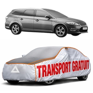 Husa Prelata Antigrindina Auto FORD MONDEO IV Van din 2007-2014, Protectie auto contra intemperiilor la grindina, Waterproof, 4x Stickere auto FORD