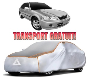 Husa Prelata Antigrindina Auto HONDA CITY III Saloon (3A_, SX8) din 1997-1999, Protectie auto contra intemperiilor la grindina, Waterproof, 4x Stickere auto HONDA