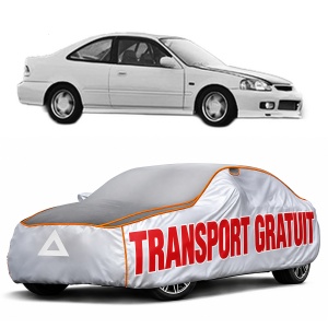 Husa Prelata Antigrindina Auto HONDA CIVIC VI Coupe (EJ, EM1) din 1996-2000, Protectie auto contra intemperiilor la grindina, Waterproof, 4x Stickere auto HONDA