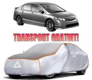 Husa Prelata Antigrindina Auto HONDA CIVIC VIII Saloon (FD, FA) din 2005-2013, Protectie auto contra intemperiilor la grindina, Waterproof, 4x Stickere auto HONDA