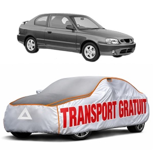 Husa Prelata Antigrindina Auto HYUNDAI ACCENT II (LC) din 2000-2005, Protectie auto contra intemperiilor la grindina, Waterproof, 4x Stickere auto HYUNDAI