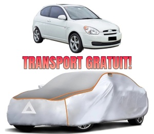 Husa Prelata Antigrindina Auto HYUNDAI ACCENT III (MC) din 2005-2010, Protectie auto contra intemperiilor la grindina, Waterproof, 4x Stickere auto HYUNDAI