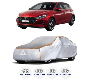 Husa Prelata Antigrindina Auto HYUNDAI i20 III (BC3, BI3) din 2020-2021, Protectie auto contra intemperiilor la grindina, Waterproof, 4x Stickere auto HYUNDAI - Img 2