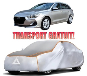 Husa Prelata Antigrindina Auto HYUNDAI i30 Kombi Van (GDE, GD) din 2015-2017, Protectie auto contra intemperiilor la grindina, Waterproof, 4x Stickere auto HYUNDAI