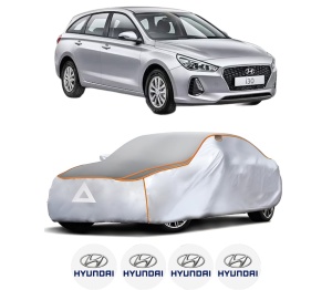 Husa Prelata Antigrindina Auto HYUNDAI i30 Kombi Van (PDE) din 2017-2020, Protectie auto contra intemperiilor la grindina, Waterproof, 4x Stickere auto HYUNDAI - Img 2