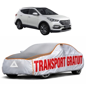 Husa Prelata Antigrindina Auto HYUNDAI SANTA FE IV SUV Van (TM) din 2018-2020, Protectie auto contra intemperiilor la grindina, Waterproof, 4x Stickere auto HYUNDAI