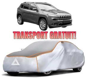 Husa Prelata Antigrindina Auto JEEP CHEROKEE (KL) din 2013-2018, Protectie auto contra intemperiilor la grindina, Waterproof, 4x Stickere auto JEEP