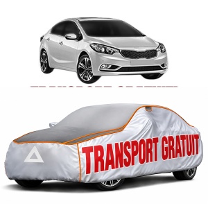 Husa Prelata Antigrindina Auto KIA CERATO KOUP III (YD) din 2013, Protectie auto contra intemperiilor la grindina, Waterproof, 4x Stickere auto KIA