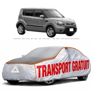 Husa Prelata Antigrindina Auto KIA SOUL I (AM) din 2009-2014, Protectie auto contra intemperiilor la grindina, Waterproof, 4x Stickere auto KIA