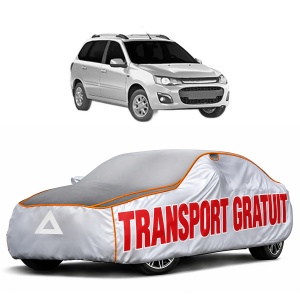 Husa Prelata Antigrindina Auto LADA KALINA II Estate (2194_) din 2013-2018, Protectie auto contra intemperiilor la grindina, Waterproof, 4x Stickere auto LADA