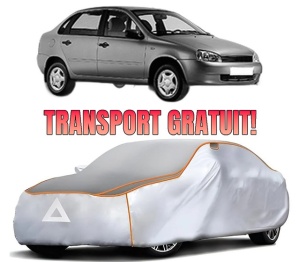 Husa Prelata Antigrindina Auto LADA KALINA Saloon (1118) din 2004-2013, Protectie auto contra intemperiilor la grindina, Waterproof, 4x Stickere auto LADA