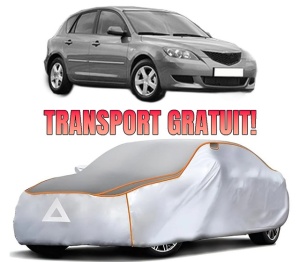 Husa Prelata Antigrindina Auto MAZDA 3 (BK) din 2003-2009, Protectie auto contra intemperiilor la grindina, Waterproof, 4x Stickere auto MAZDA