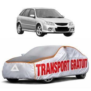 Husa Prelata Antigrindina Auto MAZDA 323 F VI Hatchback (BJ) din 1998-2004, Protectie auto contra intemperiilor la grindina, Waterproof, 4x Stickere auto MAZDA