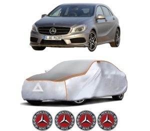 Husa Prelata Antigrindina Auto MERCEDES-BENZ A-CLASS (W176) din 2012-2018, Protectie auto contra intemperiilor la grindina, Waterproof, 4x Stickere auto MERCEDES-BENZ - Img 2