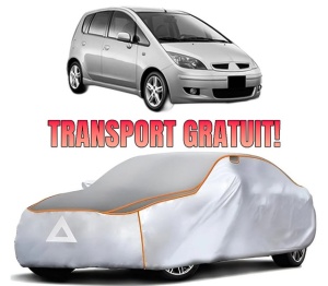 Husa Prelata Antigrindina Auto MITSUBISHI COLT VI (Z3_A, Z2_A) din 2004-2012, Protectie auto contra intemperiilor la grindina, Waterproof, 4x Stickere auto MITSUBISHI
